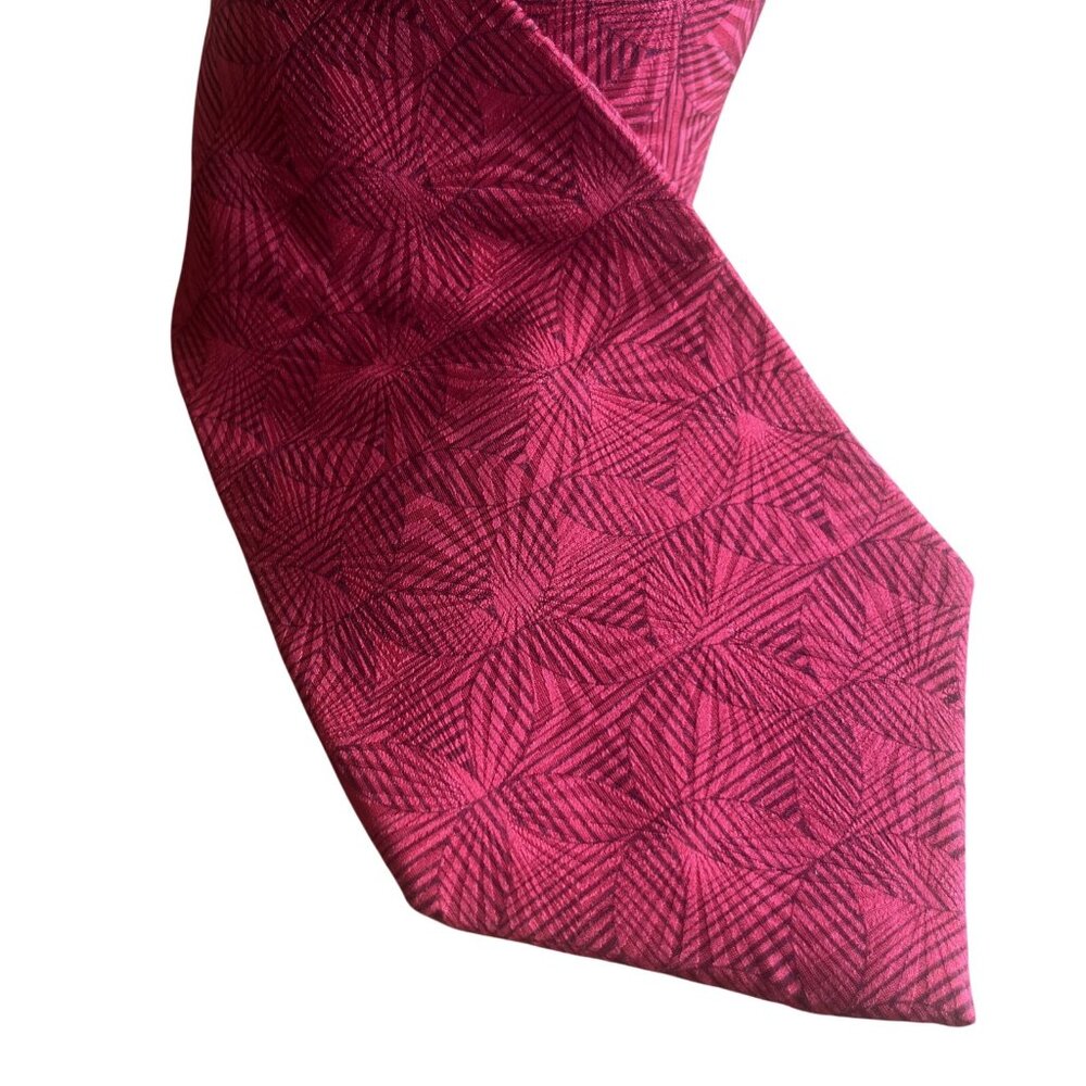 vibrant red 100% silk neck tie MCIV Mallory & Church solid  wide NWOT 4.0 - 55 i